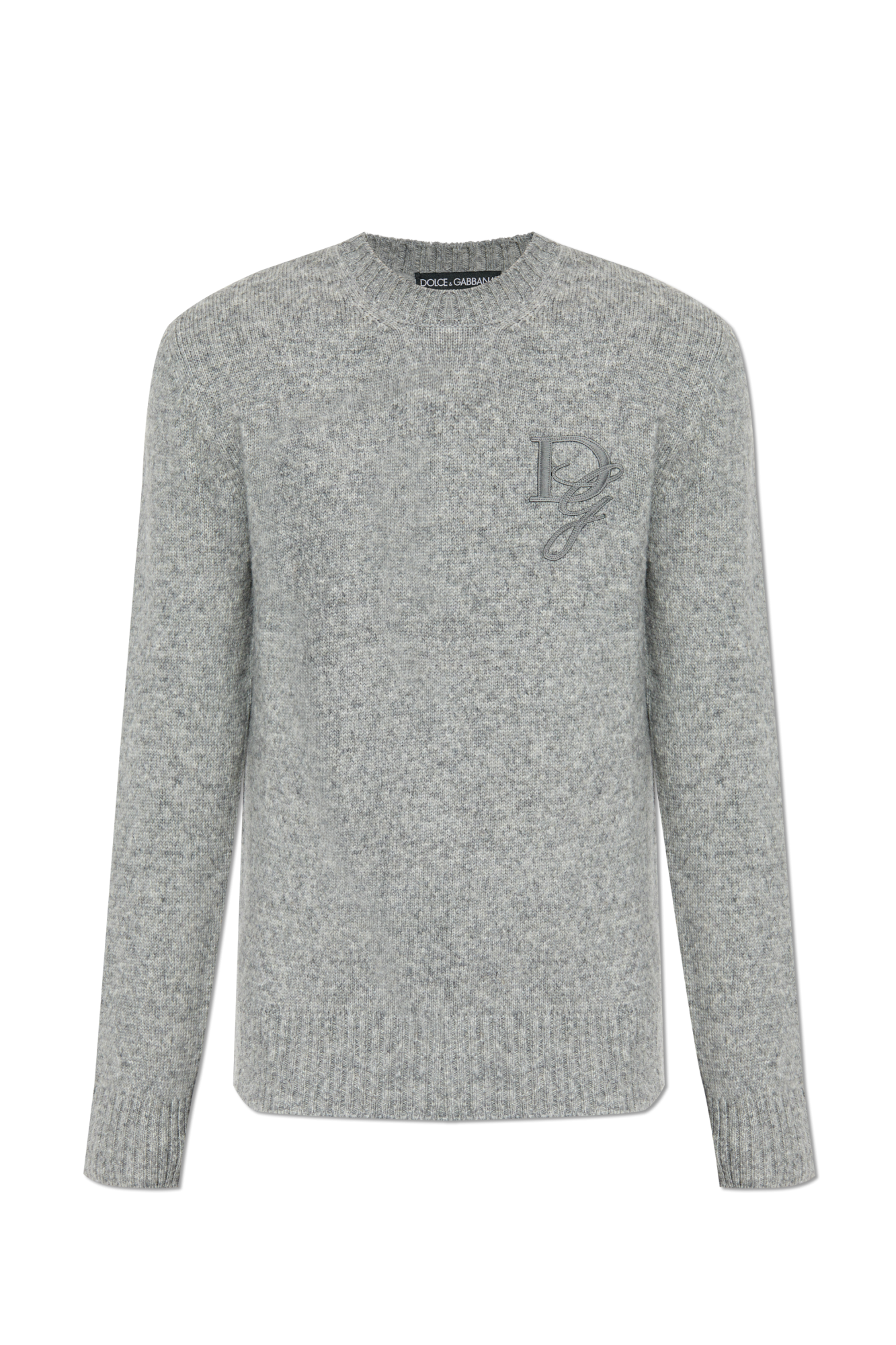 Grey Jumper with embroidered logo Dolce & Gabbana - Vitkac GB